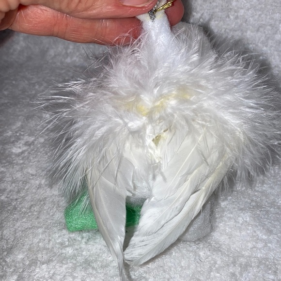 2008 bradford editions snow flake angel babies nap time feather wing ornament - Picture 3 of 6